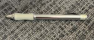 Vintage Sensa Cotton White Chrome Ballpoint Pen USA MADE